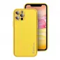 LEATHER auf Samsung Galaxy A03S FORCELL Mobile Lederhülle Gelb