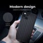 LUNA Book Carbon auf Apple iPhone 13 mini FORCELL Brieftaschenetui Schwarz