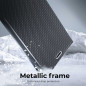 LUNA Book Carbon auf Apple iPhone 13 mini FORCELL Brieftaschenetui Schwarz