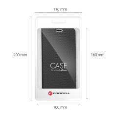 Apple iPhone 13 Book Handytaschen LUNA Book Carbon Kohlenstoff-Faser, Elegant  Schwarz