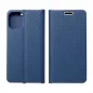 LUNA Book Carbon auf Apple iPhone 13 FORCELL Brieftaschenetui Blau
