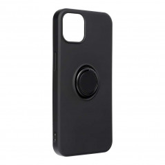 SILICONE RING auf Apple iPhone 13 FORCELL Rückseite aus Kunststoff Schwarz