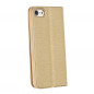 LUNA Book Gold auf Apple iPhone 13 mini FORCELL Brieftaschenetui Gold