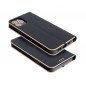 Apple iPhone 13 Pro Book Handytaschen LUNA Book Gold Elegant  Schwarz
