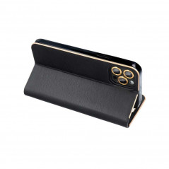 Apple iPhone 13 Pro Book Handytaschen LUNA Book Gold Elegant  Schwarz